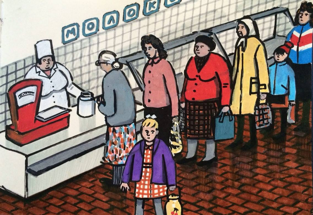 «Советское детство»: наивно честные рисунки Зои Черкасской 6